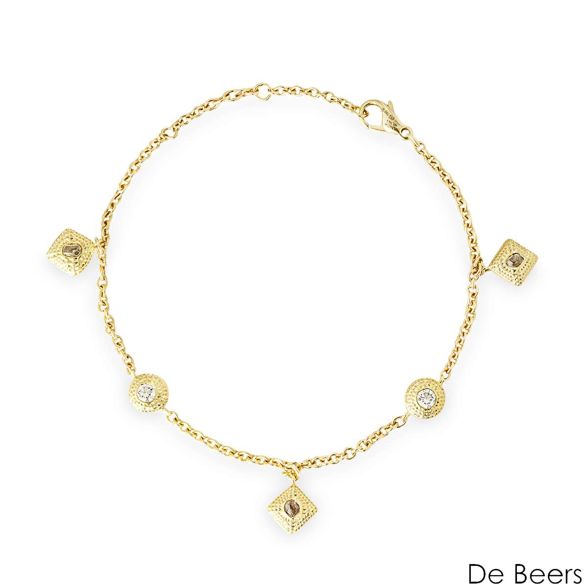 De Beers Yellow Gold Talisman Charm Bracelet B102173